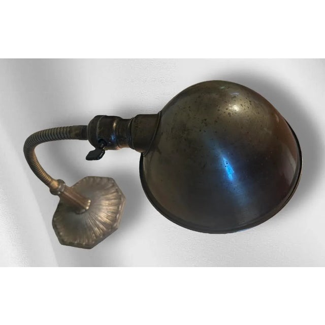 Miller Lamp Company 1920s Round Metal Shade Desk Lamp For Sale - Image 4 of 7