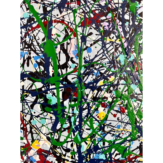 Large After Jackson Pollack Abstract Painting by Arlene Carr For Sale - Image 4 of 6