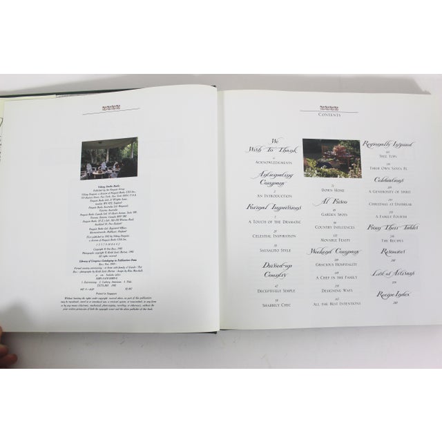1992 Formal Country Entertaining Pat Ross Green Linen Hard Cover Book With Dust Jacket For Sale - Image 4 of 9