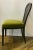 Original Retail $1200, Stylish modern Mark Sikes for Henredon Side Chair, slatted ebony finished wood frame with green...