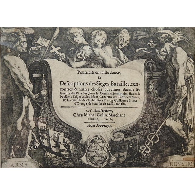 Title page single book plate from the 1616 "Intaglio sketches and descriptions of the sieges, battles, encounters & other...