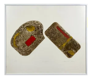 Charlotte Ross (American) - “Movement” Postmodernist Embossed Screenprint, Signed (Ca. 1970, Artist’s Proof)