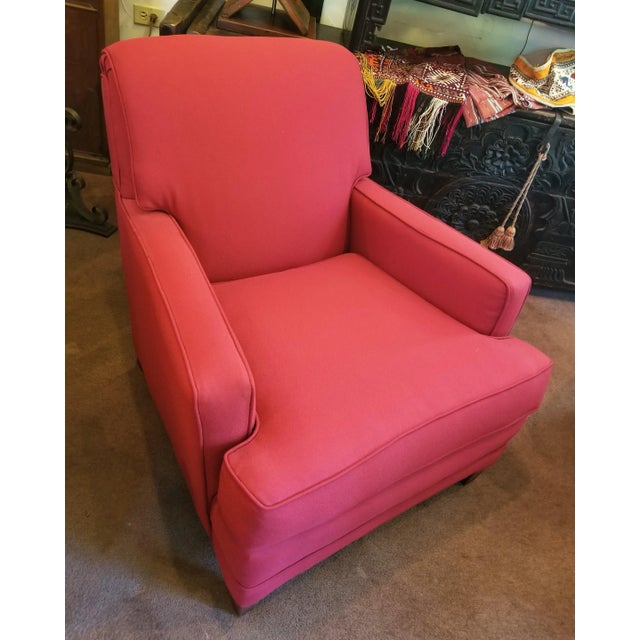 Ruby Red 1970s Vintage Red Lounge Chair For Sale - Image 8 of 8
