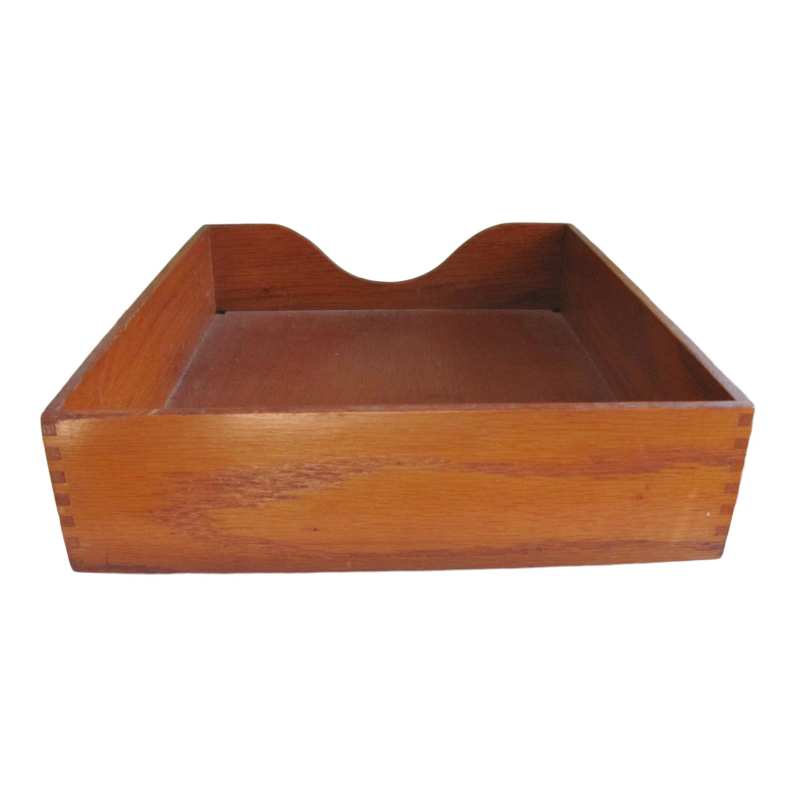 1940s Globe Wernicke Desk Top Paper Tray Medium Brown Stain Chairish