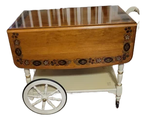 1970s Vintage Ethan Allen Tea Cart