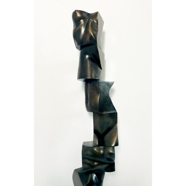 “Tumbling Blocks” Bronze Sculpture by Tanya Ragir, Signed & Numbered 1/9, 1999 For Sale - Image 11 of 18