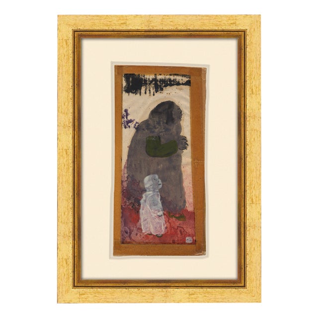 Charles Higgins / Pic, Überraschung (Surprise), 1964, Oil on Paper Laid on Card, Framed For Sale