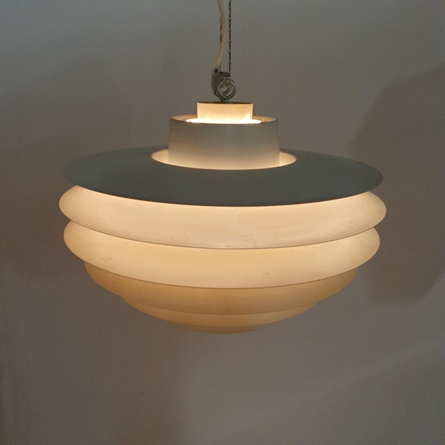 White Mid-Century Modern Verona Pendant Light by Svend Middelboe for Nordisk Solar, 1960s For Sale - Image 8 of 11
