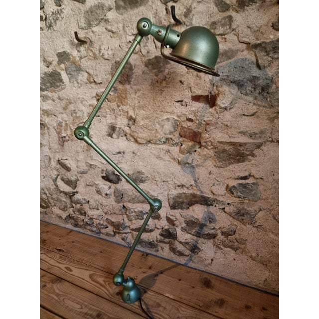 Vintage French Industrial Lamp in Green by Jean-Louis Domecq for Jieldé, 1960s For Sale - Image 13 of 18