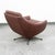 Mid Century Danish Modern Lounge Chairs Swivel Brown Leather Armchair Vintage Vg For Sale - Image 10 of 12