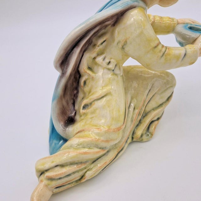 1950s Ceramic Candlesticks by E. Roser for Karlsruhe Majolika, 1950s, Set of 2 For Sale - Image 5 of 18