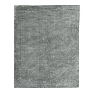 Exquisite Rugs Milton Hand Loom Viscose Light Silver - 6'x9' For Sale