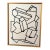 Modern Abstract Original Painting Set in a Gold Frame by DMG Studios For Sale