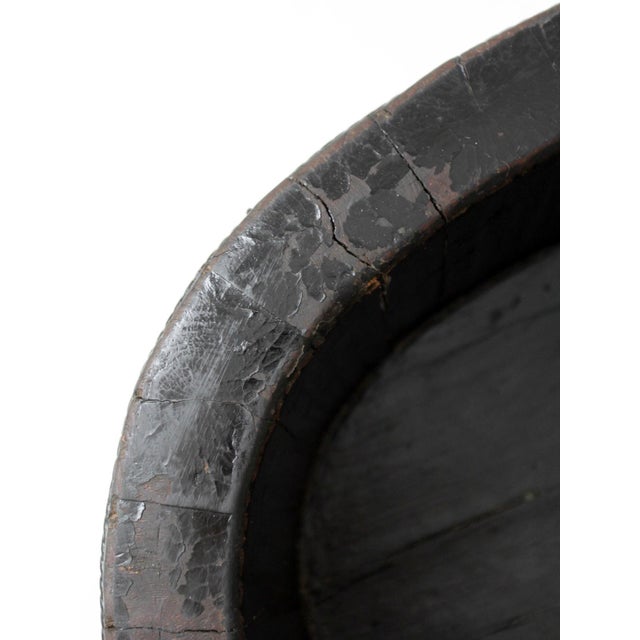 Antique Chinese Primitive Coopered Wood Basin For Sale - Image 12 of 14