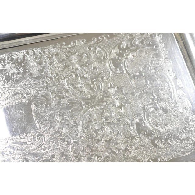 Mid 20th Century W&s Blackinton Victorian Silver Plated Narrow Serving Platter Dish Bar Tray For Sale - Image 9 of 14