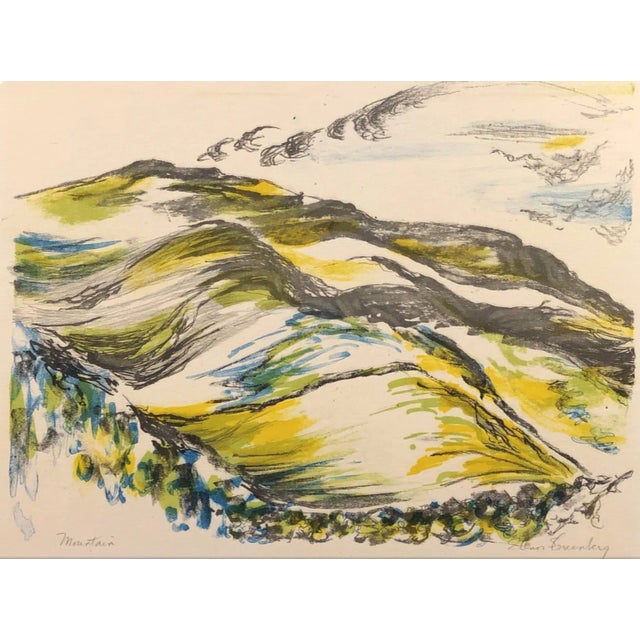 1960s 1963 Eleanor Greenberg Landscape Lithograph For Sale - Image 5 of 5