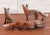 Set of three Austrian bronze hand painted miniature fox sculptures, circa 2000s. These pieces have amazing detail and...