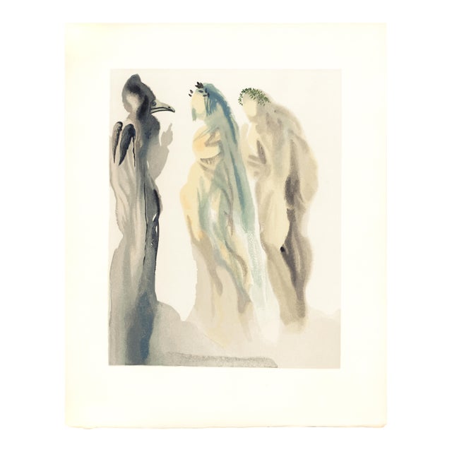 Original engraving from Salvador Dalí’s "The Divine Comedy" published by Editions d’Art Les Heures Claires, Paris, in...