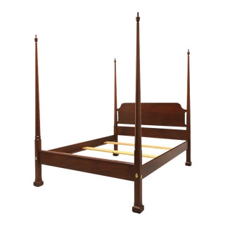 Henkel Harris 170 24 Wild Black Cherry Queen Size Pencil Post Bed For Sale