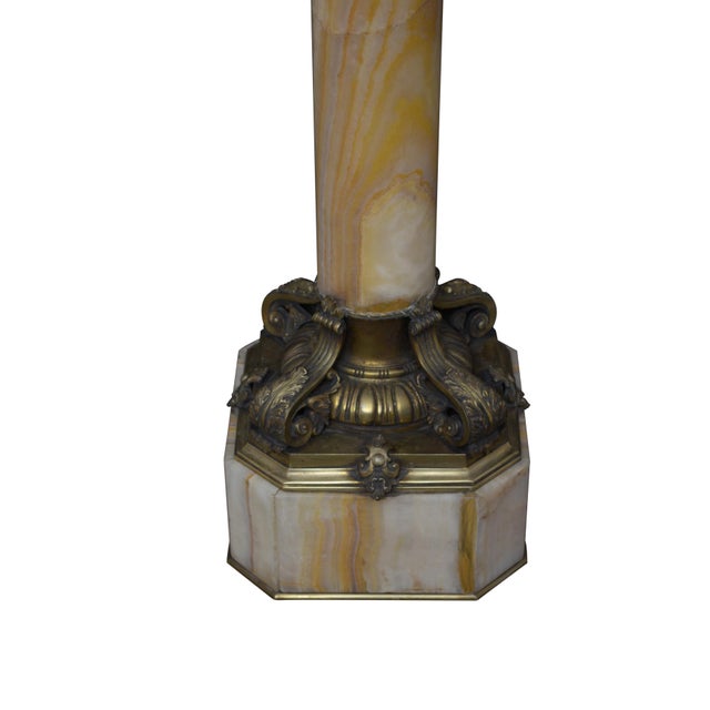 19th Century 19th Century Empire Onyx Column with Ormolu Collar, 1870 For Sale - Image 5 of 18