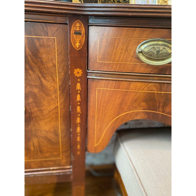 English Antique English Mahogany Sideboard With Rosewood Inlay For Sale - Image 3 of 3