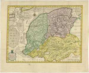 Antique Map of Friesland by Van Krevelt, 1787