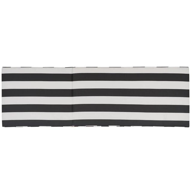 Solano Sunlounger - Natural/Navy Stripe For Sale - Image 11 of 12