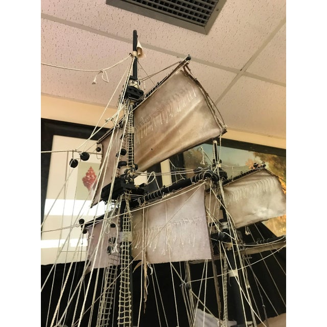 Large Scale Antique Model Ship Circa Early 1900s For Sale - Image 4 of 13