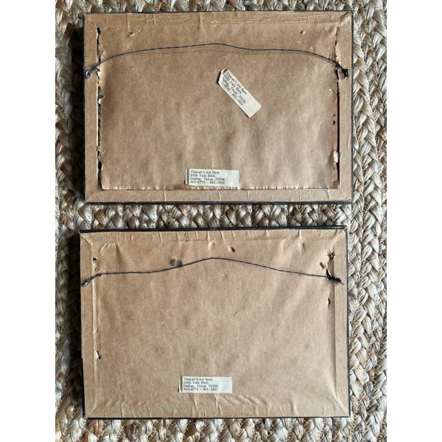 Mid 20th Century Italian Landscape Postcards, Framed - a Pair For Sale - Image 4 of 9