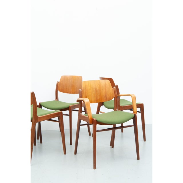 C64 and D64 Dining Chairs in Teak by Hartmut Lohmeyer for Wilkhahn, 1950s, Set of 6 For Sale - Image 6 of 18