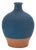 Ceramic Vase with Terra Cotta Accent 8.5"H For Sale