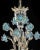 Early 21st Century Venetian Turquoise Floral Murano Glass Chandelier For Sale - Image 6 of 11
