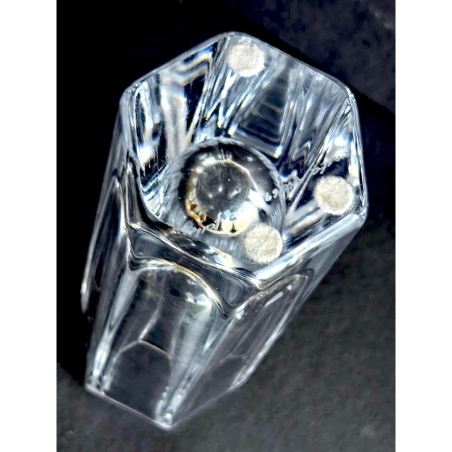 Transparent 1970s Kosta Boda Crystal Colonna Vase Designed by Bengt Edenfalk, Signed For Sale - Image 8 of 12