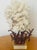 Coastal 1960s Marine Arrangement - White Coral Cluster on Faux Red Coral Stand For Sale - Image 3 of 8