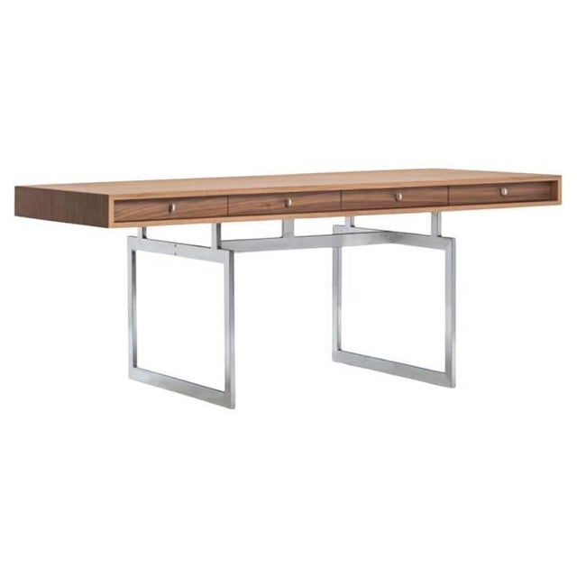 Office Desk in Walnut and Stainless Steel Frame by Bodil Kjaer for Karakter For Sale - Image 13 of 13