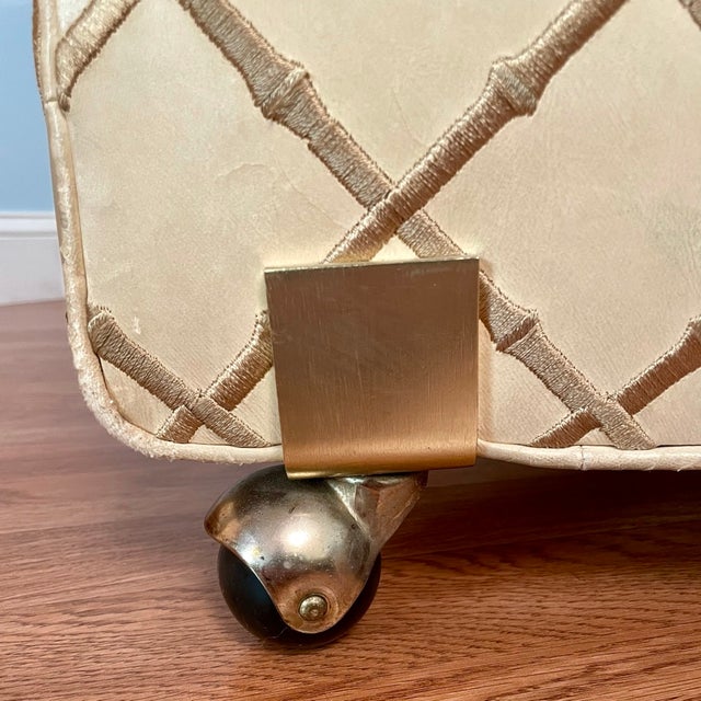 Late 20th Century Art Deco Oxford Ltd. Chair With Embroidered Leather For Sale - Image 10 of 12