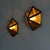 Hexagonal Brass and Beveled Glass Wall Sconces by Josef Hoffmann, 1970s, Set of 2 For Sale - Image 11 of 18