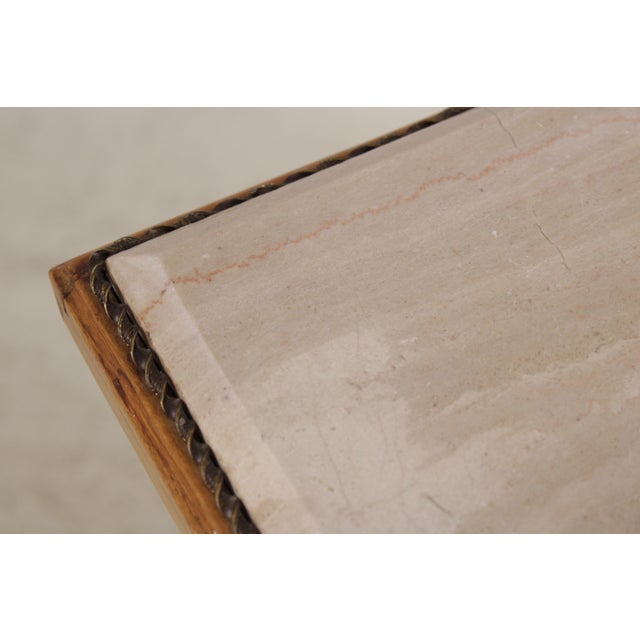 Pair Vintage Marble Panel Neoclassical Pedestals For Sale - Image 13 of 15