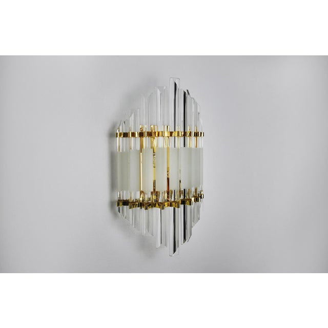 1970s Venini Wall Lamp in Murano Triedri Glass, Italy, 1970s For Sale - Image 5 of 8