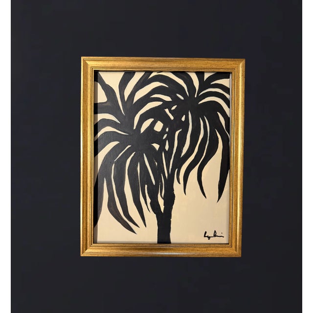 Black Contemporary Palm Tree Painting by Bryan Boomershine Framed For Sale - Image 8 of 13