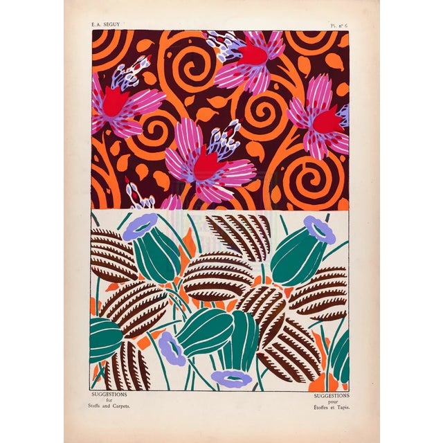 All Edges Gilt's edition of Séguy's Suggestions pour Étoffes et Tapis (Suggestions for Stuffs and Carpets) Plate 6 E. A....