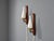Mid-Century Modern 1960s Danish Modern, Wall Lights or Sconces, Teak, Brass, Opal Glass For Sale - Image 3 of 10
