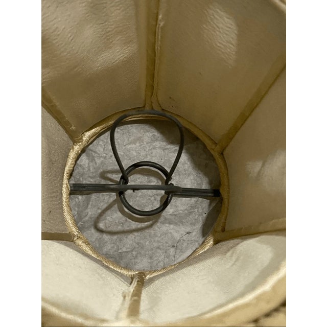 Vintage Shabby Chic Style Ruffled Trim Lamp Shade For Sale - Image 4 of 7