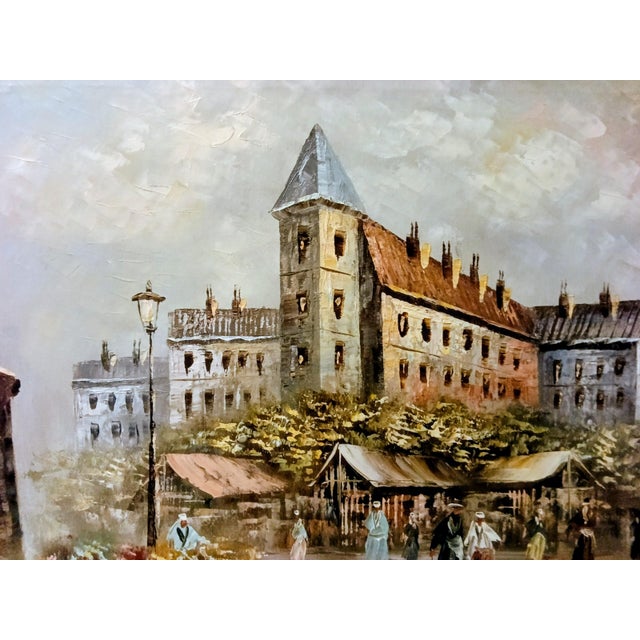 Late 19th Century Late 19th Century French Caroline Burnett Pariscape Oil Painting For Sale - Image 5 of 5