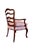 A beautiful mahogany arm chair featuring finely carved detail. Ribbon rails are accented by delicate scrolls while arms...