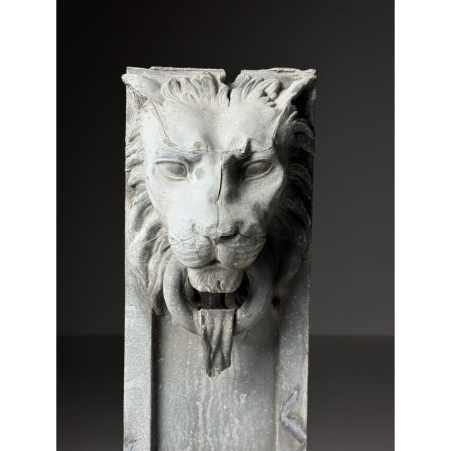 Lion's Head Fragment, 1900s, Zinc For Sale - Image 16 of 18
