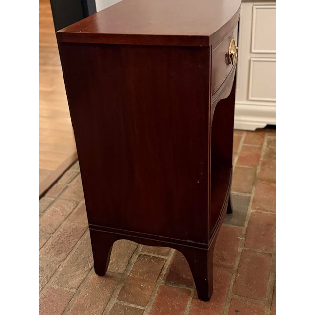 Restored Vintage Drexel Genuine Mahogany Nightstand With Brass Hardware For Sale - Image 9 of 12