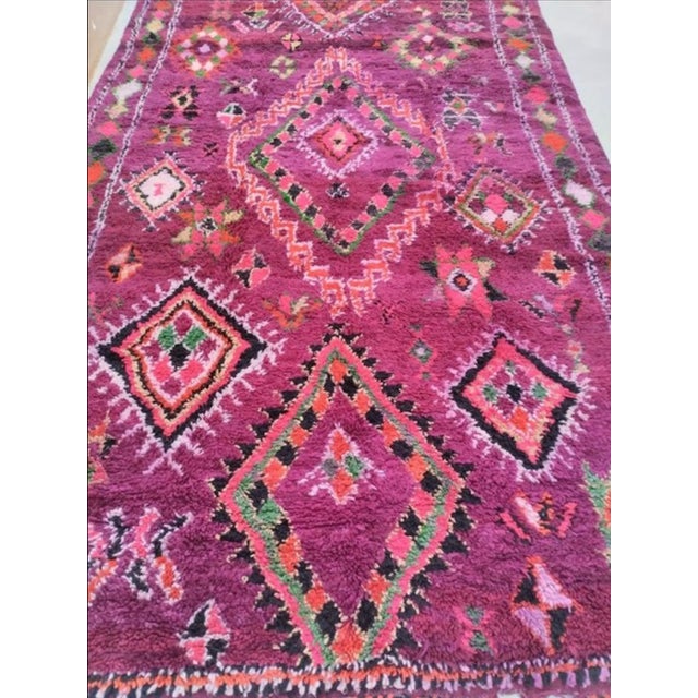 Vintage Moroccan Boujaad Berber Rug in Purple Wool, 1980s For Sale - Image 6 of 8