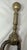 Antique 18th Century Wrought Iron Turned Brass English Fireplace Tongs Tool 22 For Sale - Image 4 of 9