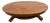 Vintage Oval Coffee Table Tiger Oak, Center Drawer, Shelf, Columns, Empire Style For Sale